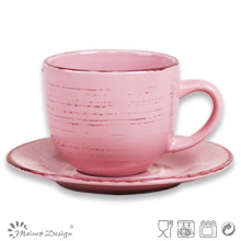 8oz Ceramic Cup y Saucer Manufacture Hot Selling